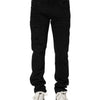 Dolce & Gabbana Black Cotton Skinny Men Denim Jeans