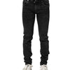 Dolce & Gabbana Black Cotton Skinny Men Denim Jeans
