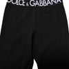 Dolce & Gabbana Black Silver Nylon Skinny Men Leggings Pants