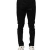 Dolce & Gabbana Black Nylon Skinny Men Jogger Pants