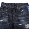 Dolce & Gabbana Dark Blue Tattered Skinny Denim Jeans