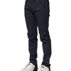 Dolce & Gabbana Dark Blue Cotton Skinny Denim Jeans