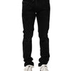 Dolce & Gabbana Black Cotton Skinny Men Denim Jeans