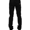 Dolce & Gabbana Black Cotton Skinny Men Denim Jeans