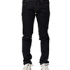 Dolce & Gabbana Black Cotton Skinny Men Denim Jeans