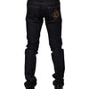 Dolce & Gabbana Black Cotton Skinny Men Denim Jeans
