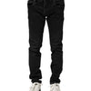 Dolce & Gabbana Black Cotton Skinny Men Denim Jeans