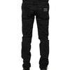 Dolce & Gabbana Black Cotton Skinny Men Denim Jeans
