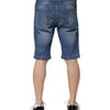 Dolce & Gabbana Blue Cotton Stretch Men Denim Bermuda Shorts
