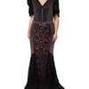 Dolce & Gabbana Multicolor Embellished Mermaid Gown Dress