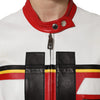 Dolce & Gabbana Multicolor Leather Biker Full Zip Coat Jacket