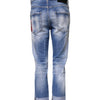 Dsquared² Blue Washed Cotton Mid Waist Skinny Denim Jeans