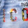 Dsquared² Blue Washed Cotton Mid Waist Skinny Denim Jeans