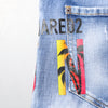 Dsquared² Blue Washed Cotton Mid Waist Skinny Denim Jeans