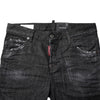 Dsquared² – Schwarze Skinny-Jeans aus verwaschener Baumwolle mit mittlerer Taille