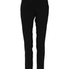Dolce & Gabbana Black Wool Mid Waisted Tapered Dress Pants