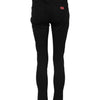 Dolce &amp; Gabbana – Schwarze Skinny-Jeans aus Baumwolle mit mittlerer Taille