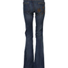 John Galliano Blue Cotton Mid Waist Wide Leg Denim Jeans