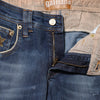 John Galliano Blue Cotton Mid Waist Wide Leg Denim Jeans