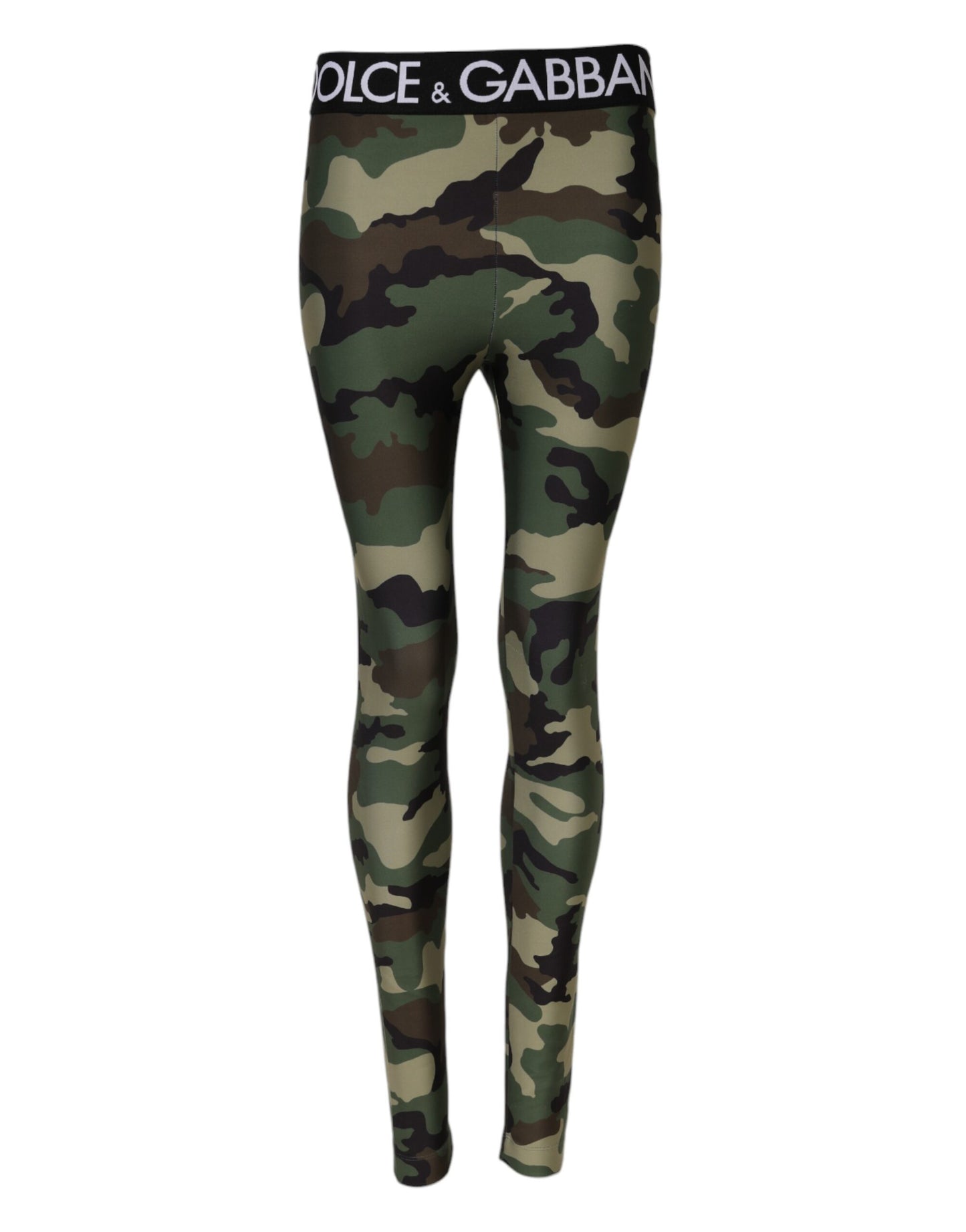 Dolce & Gabbana Multicolor Camouflage DG Waist Leggings Pants