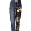 Dolce & Gabbana Blue AMBER Patchwork High Waist Denim Jeans