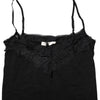 Scervino Street Black Wool Sleeveless Square Neck Tank Top