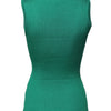 Dolce & Gabbana Green Silk Sleeveless Round Neck Tank Top