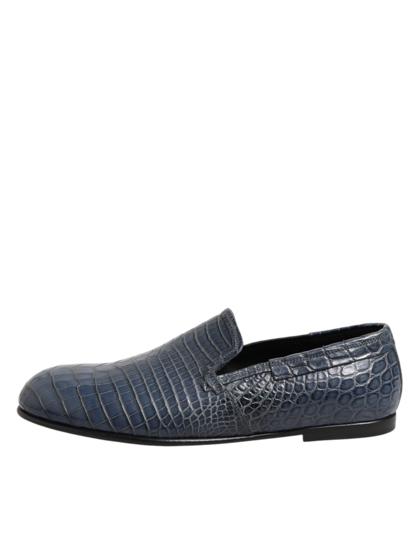Dolce &amp; Gabbana – Slipper aus exotischem Leder in Blau für Herren