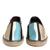 Dolce & Gabbana Multicolor Stripes Canvas Flat Espadrille Shoes