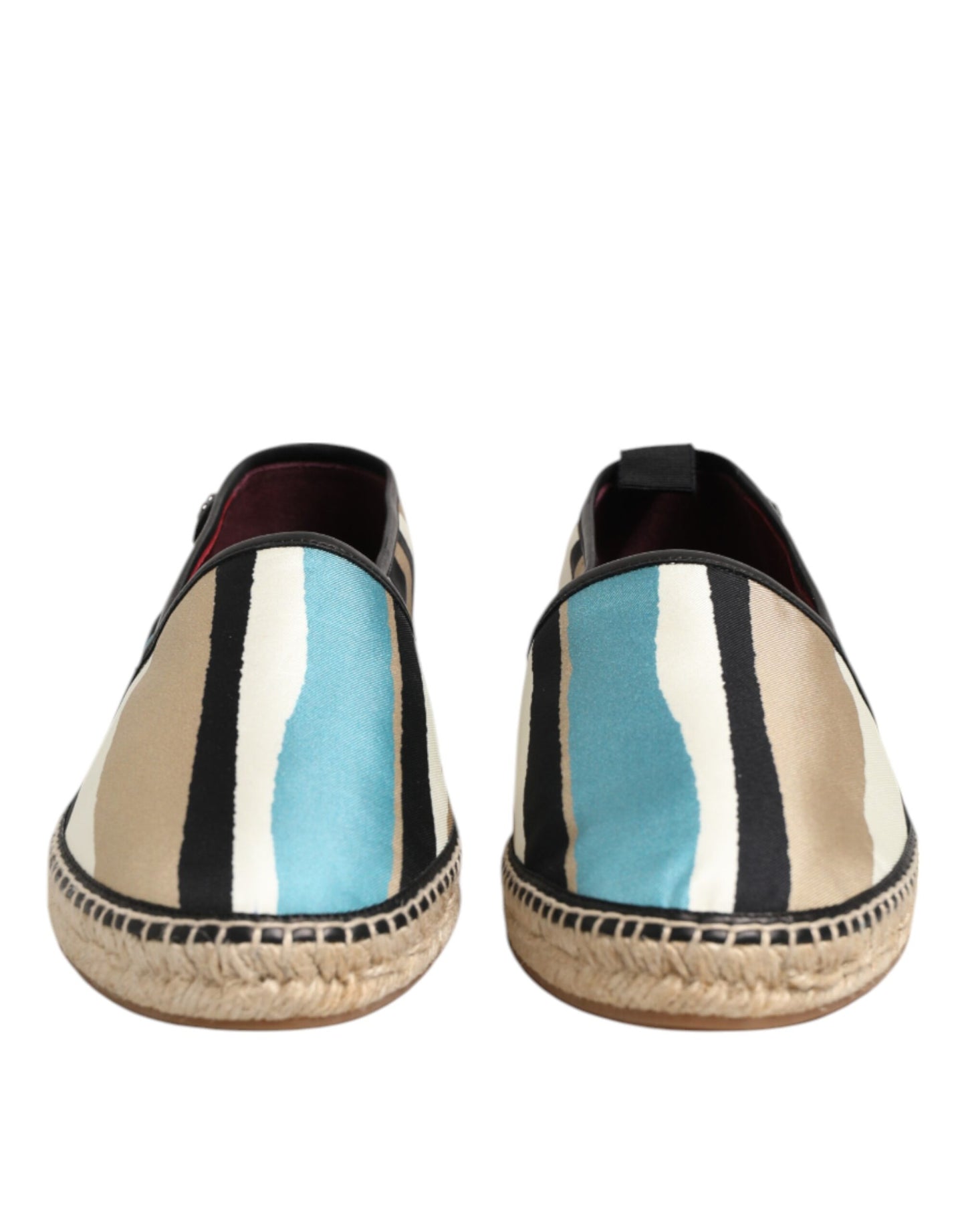 Dolce & Gabbana Multicolor Stripes Canvas Flat Espadrille Shoes