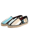 Dolce & Gabbana Multicolor Stripes Canvas Flat Espadrille Shoes