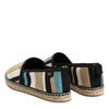 Dolce & Gabbana Multicolor Stripes Canvas Flat Espadrille Shoes