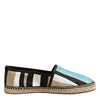 Dolce & Gabbana Multicolor Stripes Canvas Flat Espadrille Shoes