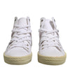 Maison Margiela White Lace Up Mid Top Women Sneakers Shoes