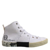 Maison Margiela White Lace Up Mid Top Women Sneakers Shoes