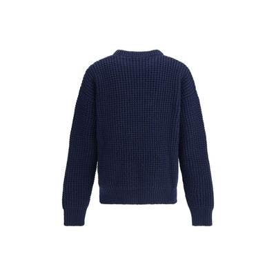 Jil Sander Blue Fleece Wool Sweatshirt
