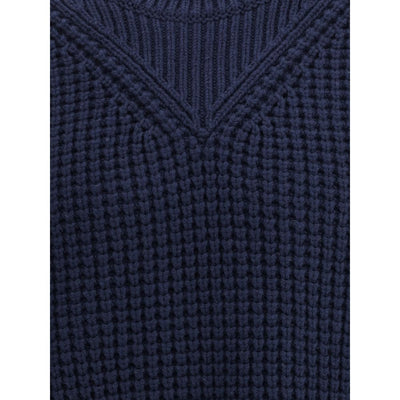 Jil Sander Blue Fleece Wool Sweatshirt