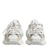 Dolce & Gabbana White Gray Low Top Space Sneakers Shoes