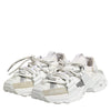Dolce & Gabbana White Gray Low Top Space Sneakers Shoes