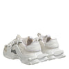 Dolce & Gabbana White Gray Low Top Space Sneakers Shoes