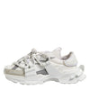 Dolce & Gabbana White Gray Low Top Space Sneakers Shoes