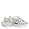Dolce & Gabbana White Gray Low Top Space Sneakers Shoes