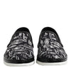 Dolce & Gabbana Black Slip On Printed Men Loafers Shoes