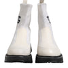 Dolce & Gabbana White Beige DG Logo Mid Calf Boots Shoes