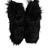 Dolce & Gabbana Black Faux Fur Mid Calf Boots Shoes