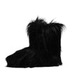 Dolce & Gabbana Black Faux Fur Mid Calf Boots Shoes