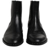 Dolce & Gabbana Black Leather Logo Ankle Boots Studded Shoes