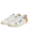Dolce & Gabbana White Leather MILANO Low Top Sneakers Shoes