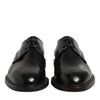 Dolce & Gabbana Black Leather Derby Wingtip Formal Shoes