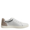 Dolce & Gabbana White Leather MILANO Low Top Sneakers Shoes
